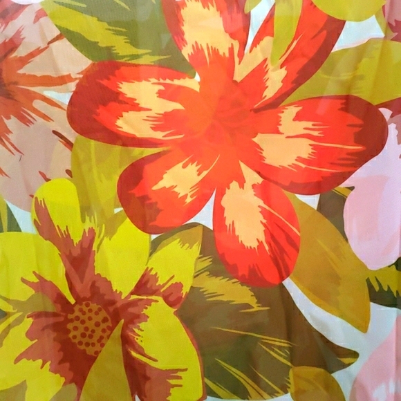 Floral Print Open Front Chiffon Cover Up - Picture 4 of 6